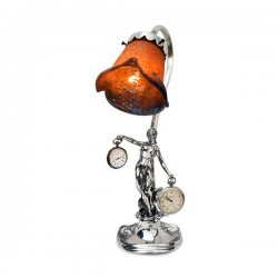 Art Nouveau-style Donna Electric Table Lamp - Lady with Ornament - 36 см
