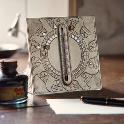 Gregorio Perpetual Desk Calendar & Thermometer - 14 x 14 cm