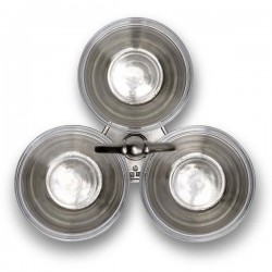 Osteria Condiment Holder (with handle, glass inserts & spoons) - 18.5 см