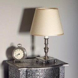 Severo Electric Lamp with Raw Silk Shade - 34 см