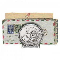 Art Nouveau-Style Donna Maiden & Cherub Napkin Holder  