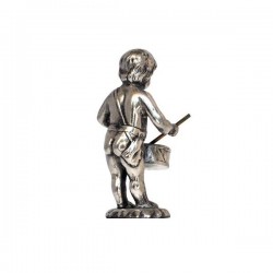 Art Nouveau-Style Cherub & Drum Statuette Bell - 8 см