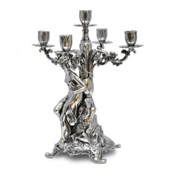 Art Nouveau-Style 5 Flame Donna Candelabra - 37 см