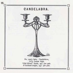 Art Nouveau-Style 2 Flame Eiffel Candelabra - 29.5 см