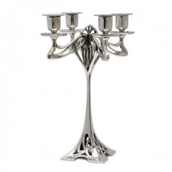 Art Nouveau-Style Eiffel 4 Flame Candelabra - Geometric - 29.5 см  
