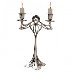 Art Nouveau-Style 2 Flame Eiffel Candelabra - 29.5 см