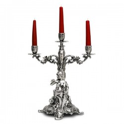 Art Nouveau-Style 3 Flame Donna Candelabra - Woman (Left) - 37 см