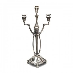 Art Nouveau-Style 3 Flame Secession Candelabra - Curved - 46 см