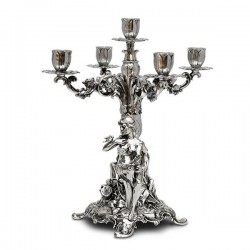 Art Nouveau-Style 5 Flame Donna Candelabra - Woman (Left) - 37 см