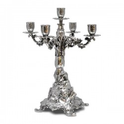 Art Nouveau-Style 5 Flame Natura Candelabra - 37 см