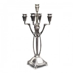 Art Nouveau-Style 5 Flame Secession Candelabra - Curved - 46 см