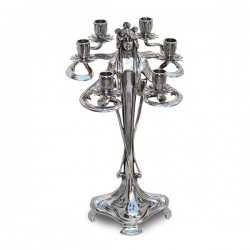 Art Nouveau-Style 6 Flame Donna Candelabra - Woman - 45 см