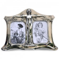 Art Nouveau-Style Carosello Double Photo Frame - 33.5 x 24.5 см  