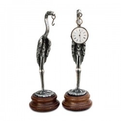 Art Nouveau-Style Cicogna Stork Pocket Watch Stand - 22.5 см  /Wood