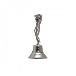 Art Nouveau-Style Combo Naked Lady Statuette Bell - 13 см