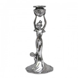 Art Nouveau-Style Donna Candlestick - Maiden with Boy (left) - 31.5 см