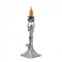 Art Nouveau-Style Donna Candlestick - Maiden with Boy (left) - 34.5 см