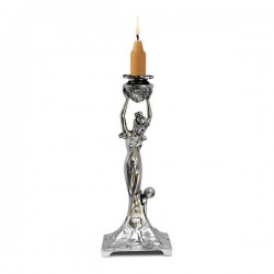 Art Nouveau-Style Donna Candlestick - Maiden with Boy (right) - 34.5 см