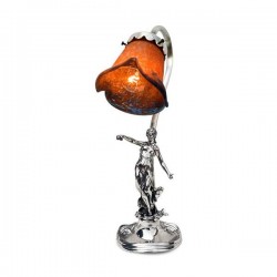 Art Nouveau-style Donna Electric Table Lamp - Lady with Ornament - 36 см