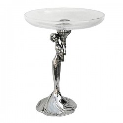 Art Nouveau-Style Donna Fruit Stand - Maiden (left) - 33.5 см & Glass