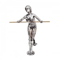 Art Nouveau-Style Donna Sculpture - Lady with Pole - 17.5 см  