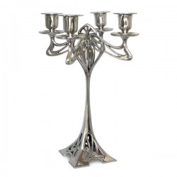 Art Nouveau-Style Eiffel 4 Flame Candelabra - Geometric - 29.5 см  