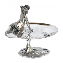 Art Nouveau-Style Ninfa Footed Tray - Nude Bathing Beauty - 23 см  