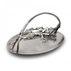 Art Nouveau-Style Ninfa Tray (with handle) - Woman in Roses - 25.5 см  