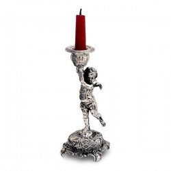 Art Nouveau-Style Putto Candlestick - 18.5cm