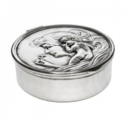 Art Nouveau-Style Putto Hinged Lidded Box (Maiden) - 10.5 см  