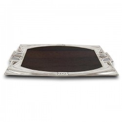 Art Nouveau-Style Secession Wood Inlay Tray - 51 см  
