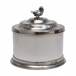 Convivio White Ceramic Biscuit Jar - Bird - 3.6 L