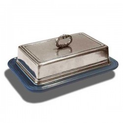 Convivio Rectangular Butter Dish - Blue - 18.5 cm