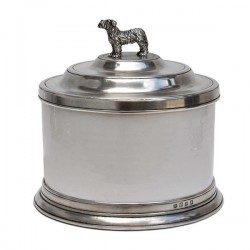 Convivio White Ceramic Biscuit Jar - Dog - 3.6 L