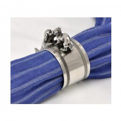 Art Nouveau-Style Gatto Dog & Cat Napkin Ring - 7 см  