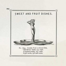 Art Nouveau-Style Donna Double Fruit or Sweet Dish - 22.5 см