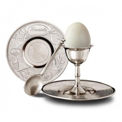 Evita Baby Egg Cup, Plate & Spoon - 9 см