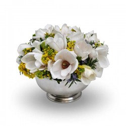 Revere Footed Bowl & Flower Insert - 21.5 см  