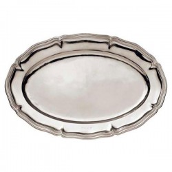 Modica Oval Fluted Tray - 57 x 38 см  