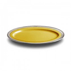 Овальное блюдо Convivio, желтое, 37 x 27 см